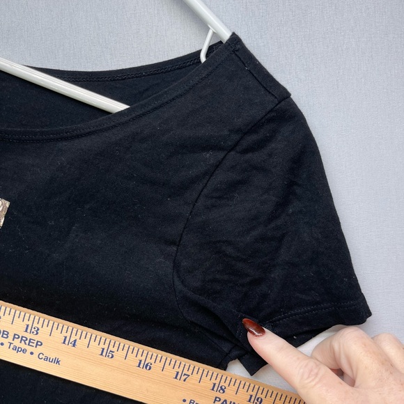 Black Camo Graphic 25 Women's crop Top - Picture 5 of 5